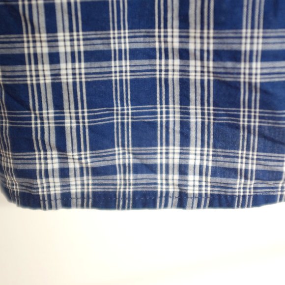 Marks And Spencer Blue Plaid Men's Shirt - Picture 7 of 12